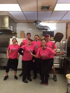 breast cancer awareness month at pizza palace