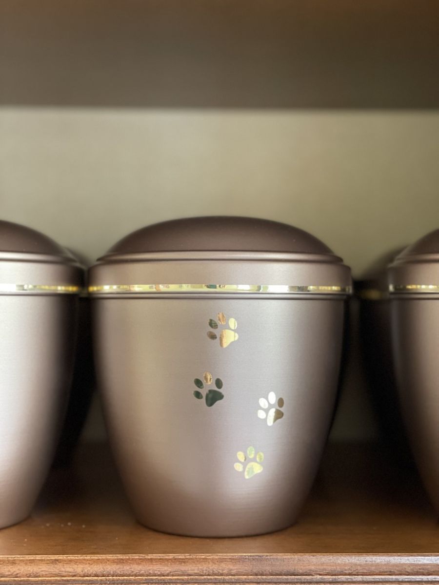 urna cineraria per animali in zinco