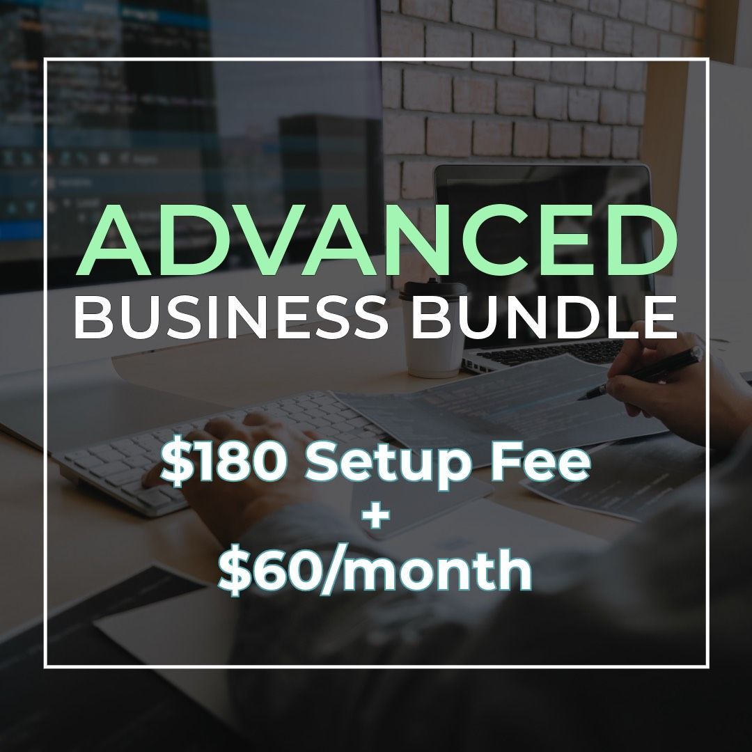A standard business bundle includes $ 90 setup fee and $ 45 / month