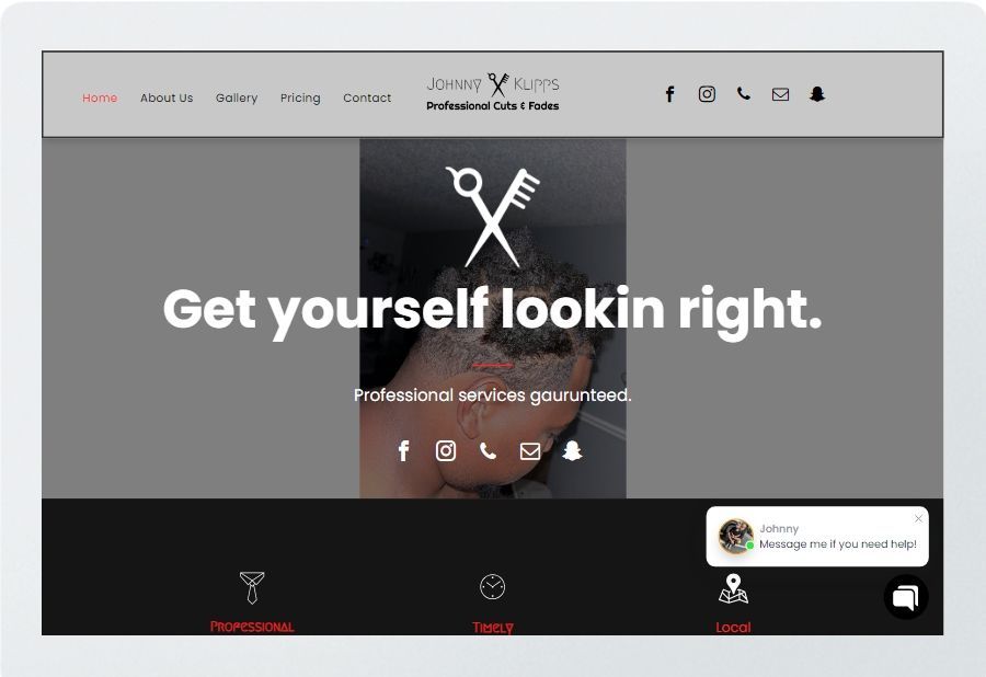 A screenshot of a website that says `` get yourself lookin right ''.
