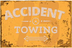 accident towing sign