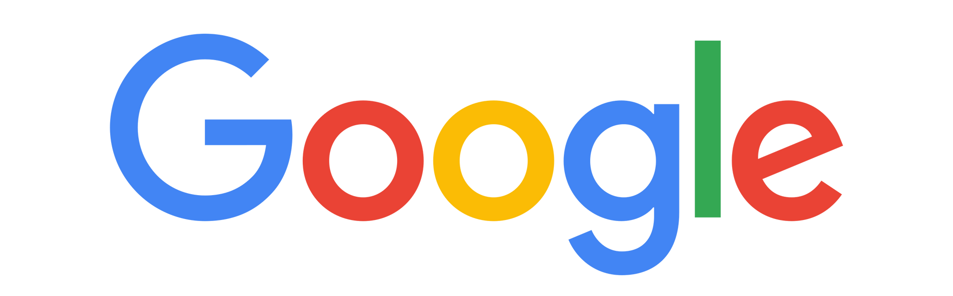 Google logo in blue, red, yellow, and green letters on a white background