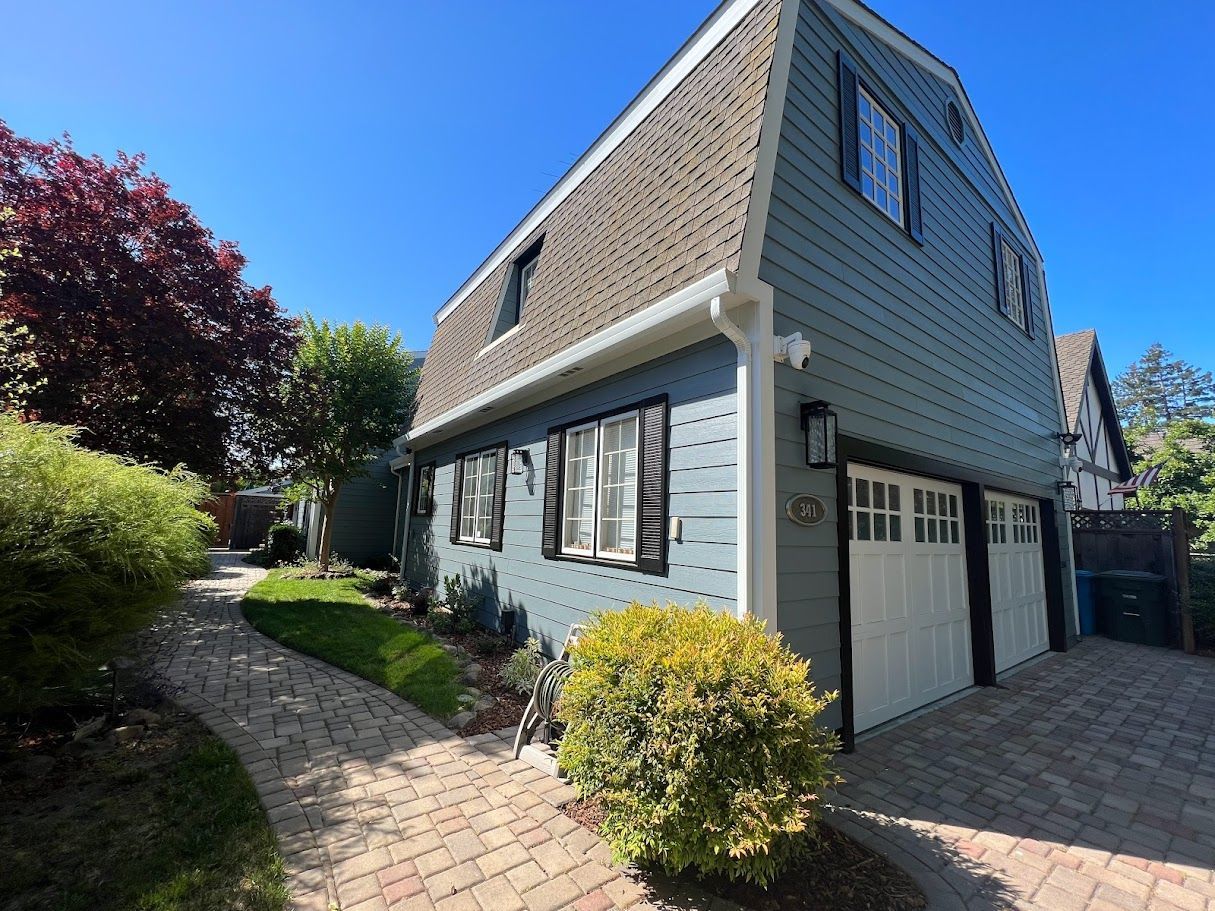 fiber cement siding bay area james hardie redwood city dark trim lap siding 