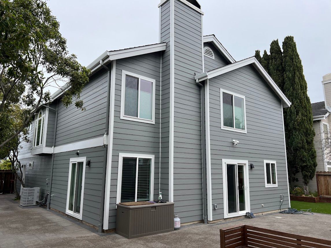 foster city fiber cement siding bay area james hardie lap siding gray home 