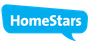 A blue speech bubble that says homestars on it