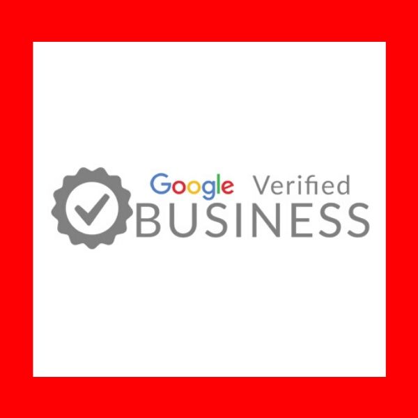 A gray badge with a checkmark next to the text 