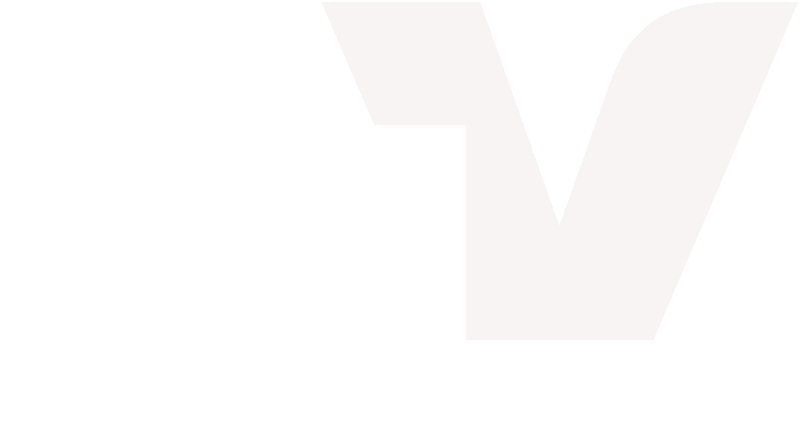 Une lettre v blanche sur fond blanc.