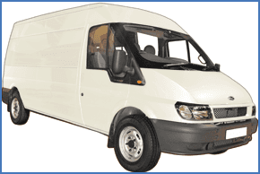 For collection and delivery in the UK call 0117 931 4035 Courier delivery van.