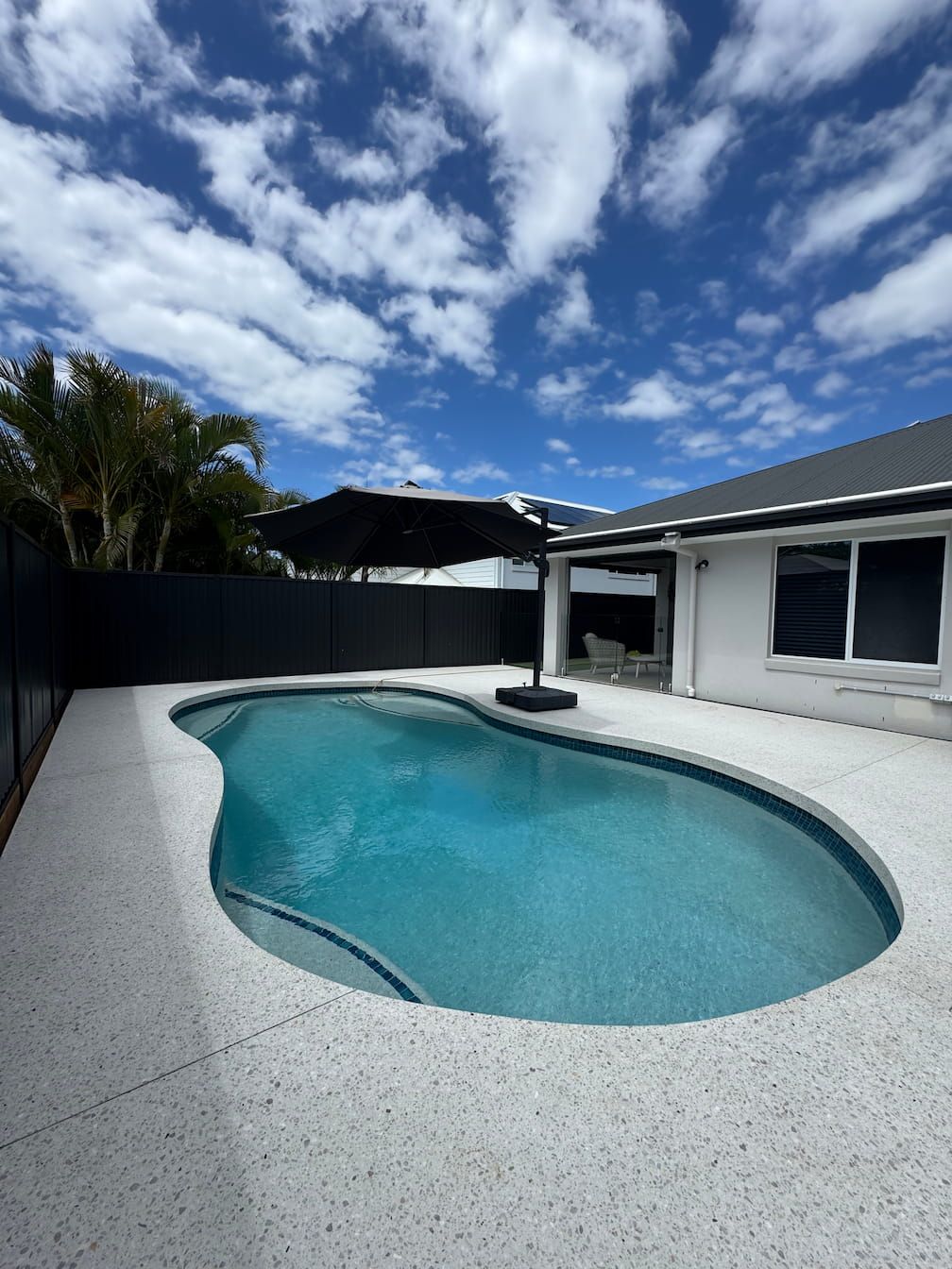 A concrete swimming pool on the gold coast