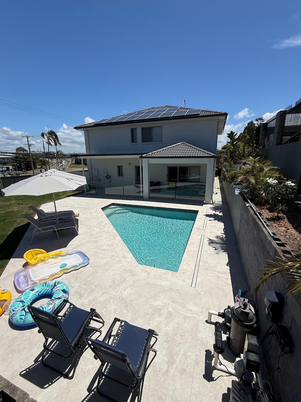 A finished swimming pool on the gold coas