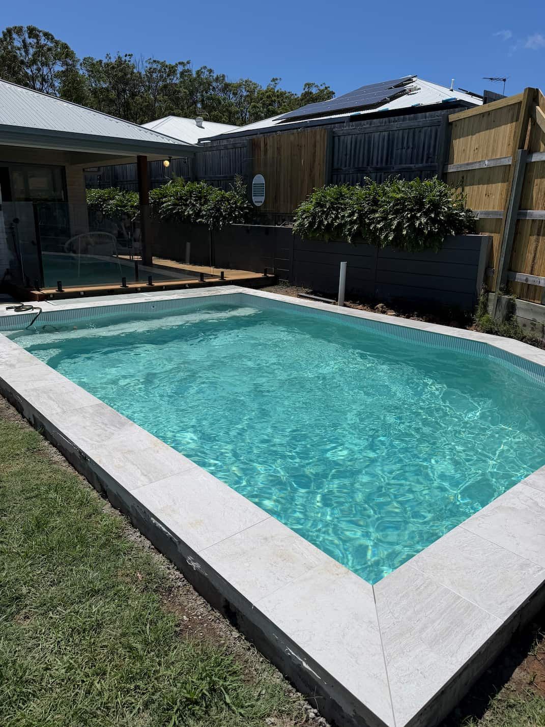 A new concrete swimming pool built on the Gold Coast