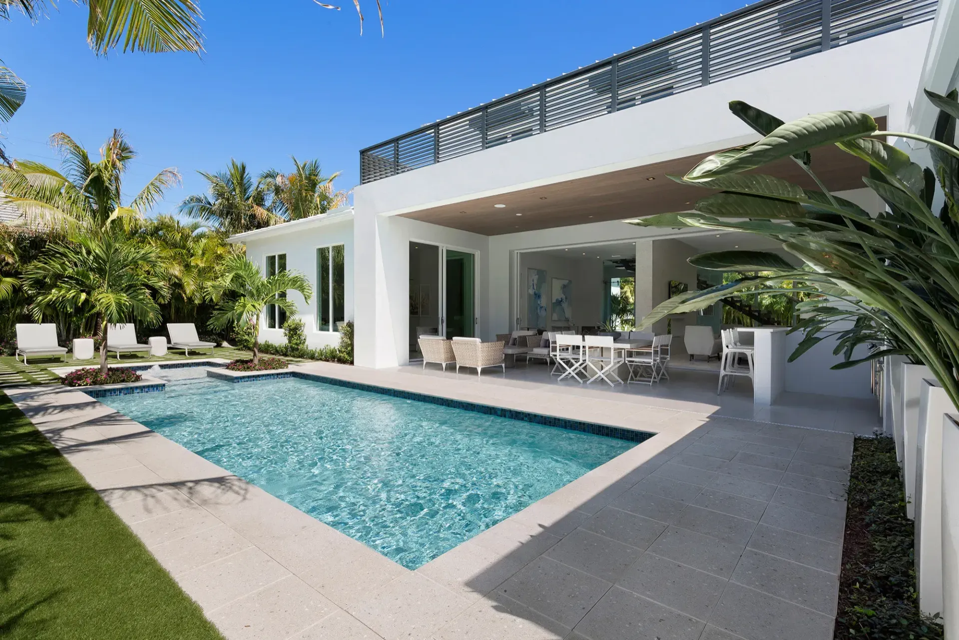 A well maintained swimming pool