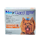 Una caja de Nexgard para perros con una imagen de un perro.