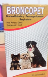 Una caja de broncopet para perros y gatos