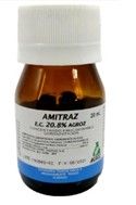 Una botella de amitraz lc 20,8 % agro