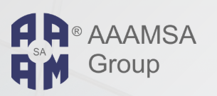 AAAMSA Group logo in dark blue and gray on white background.