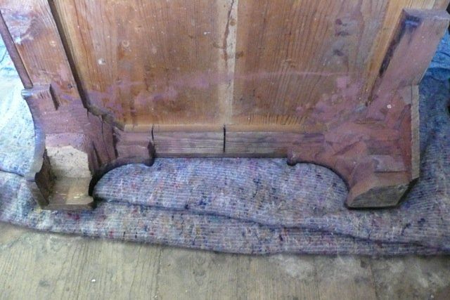 An 18th chest under conservation