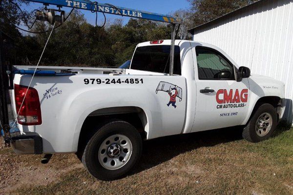 CM auto glass service truck — Bay City, TX — CM Auto Glass Inc. & Sign Works