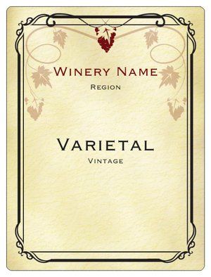 Wine Label Sample