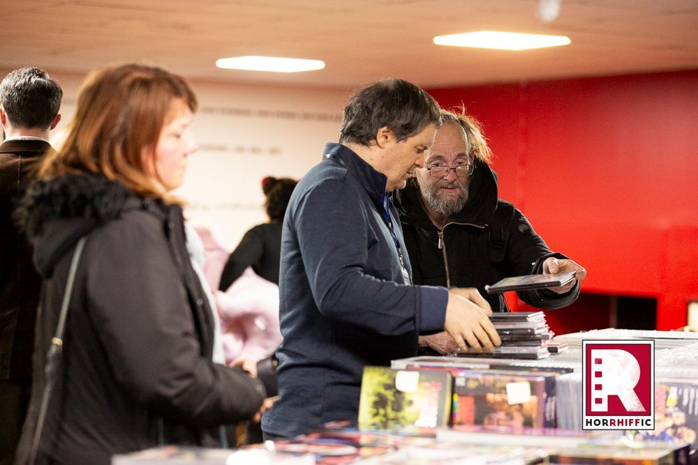 A Blu ray and DVD vendor at Romford Horror Festival