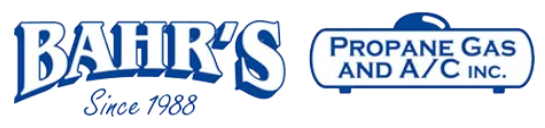 The logo for bahr 's propane gas and a / c inc.