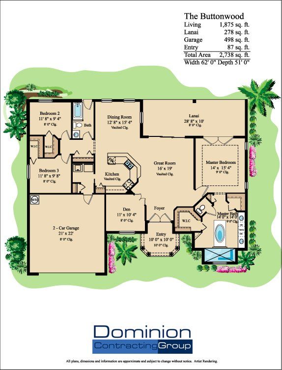 Floor Plans — The Buttonwood Floor Plan in Naples, FL