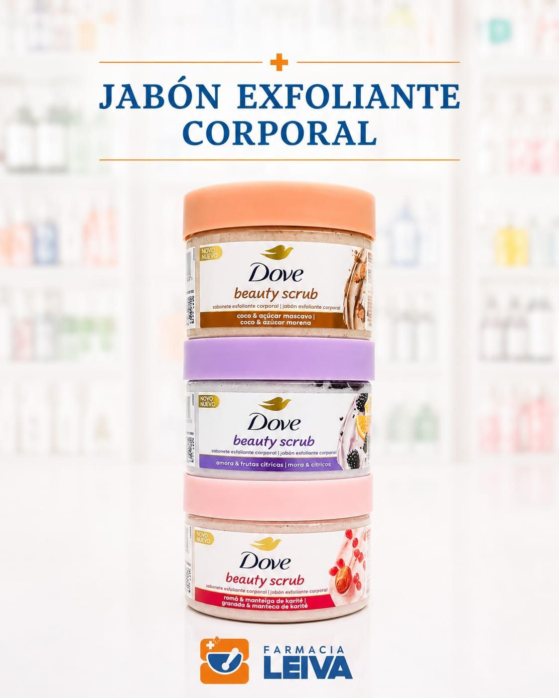 DOVE, jabón exfoliante corporal