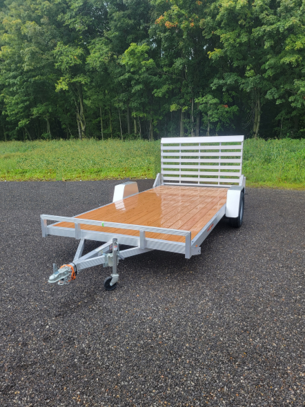aluminum utility trailer with wood deck