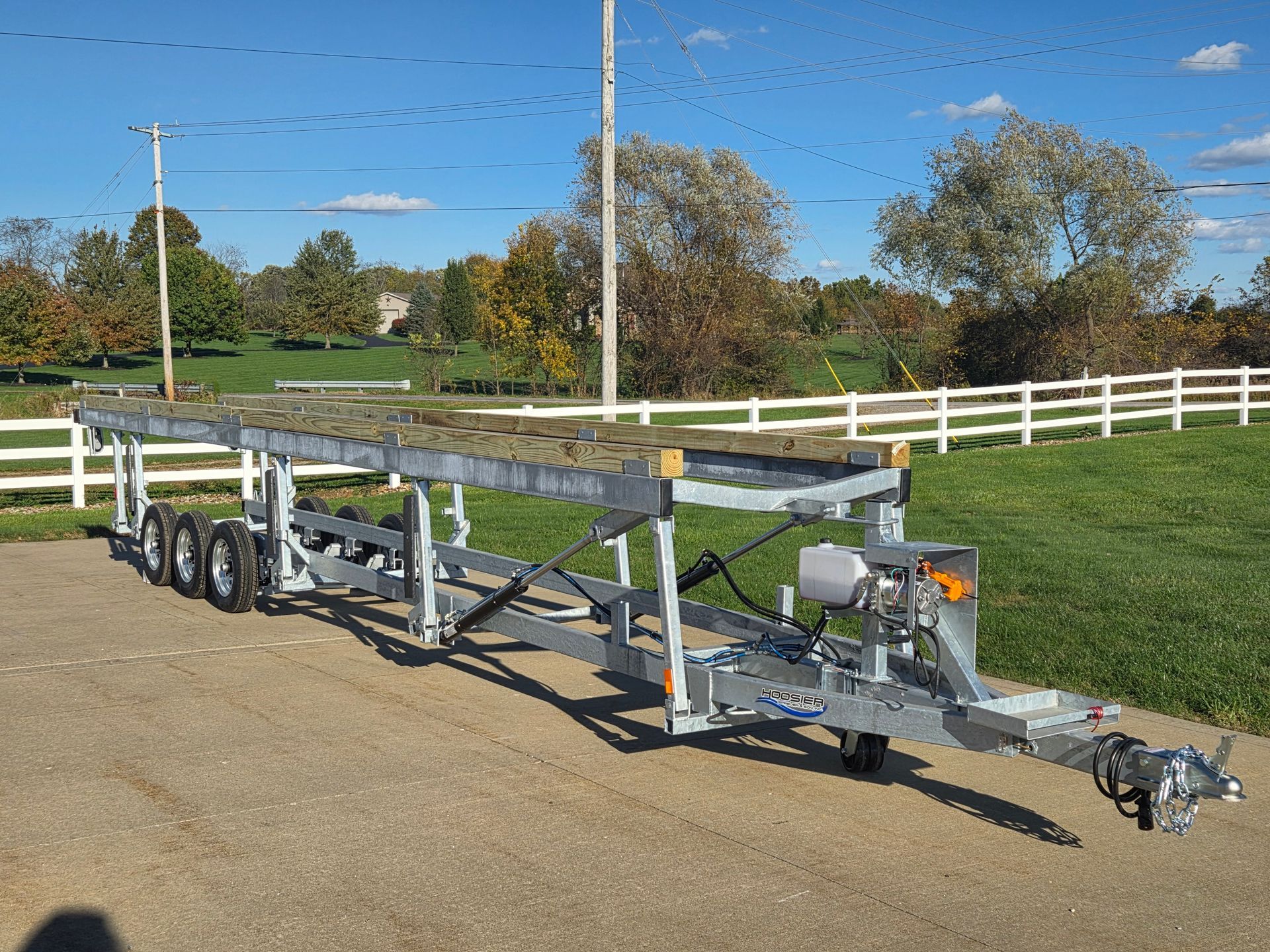 Galvanized Hoosier pontoon Trailer