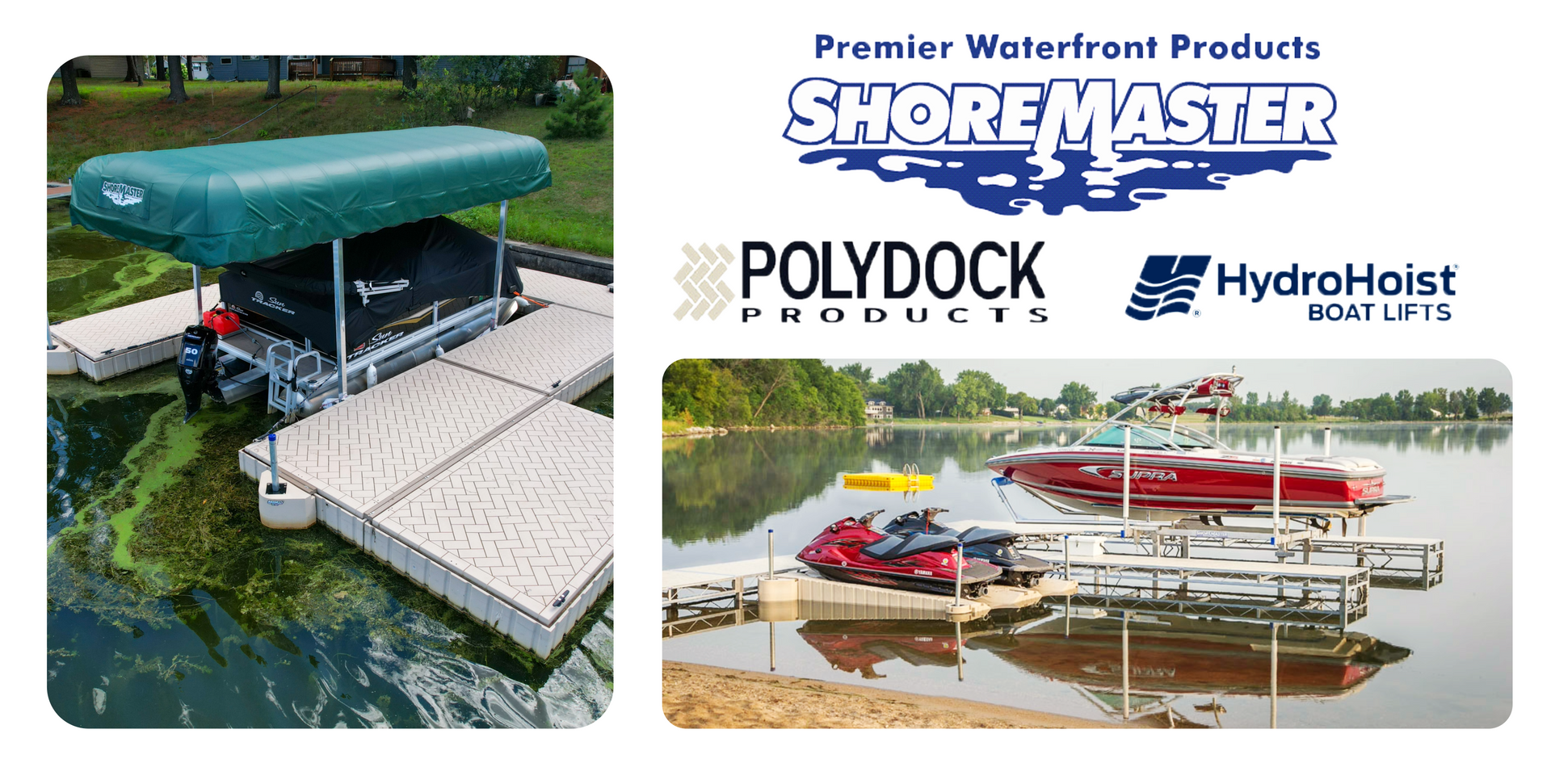ShoreMaster Polydock Hydrohoist collage