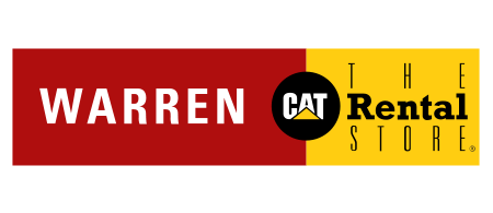 Warren CAT Rental Store logo in red and yellow.