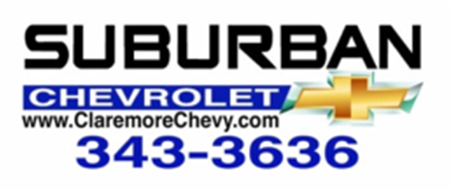 Suburban Chevrolet logo with website address and phone number.