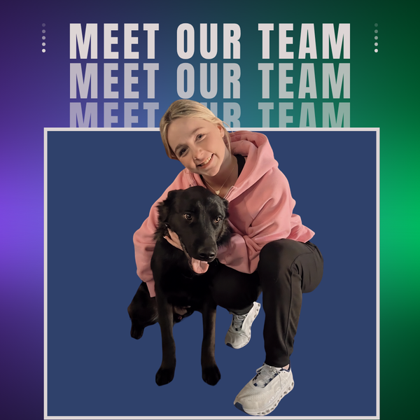 Image of a woman with a black lab on Midwest Dog Center