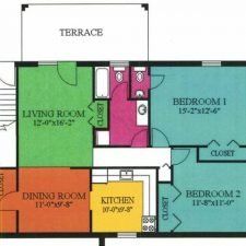 2 Bedroom 1 Bath