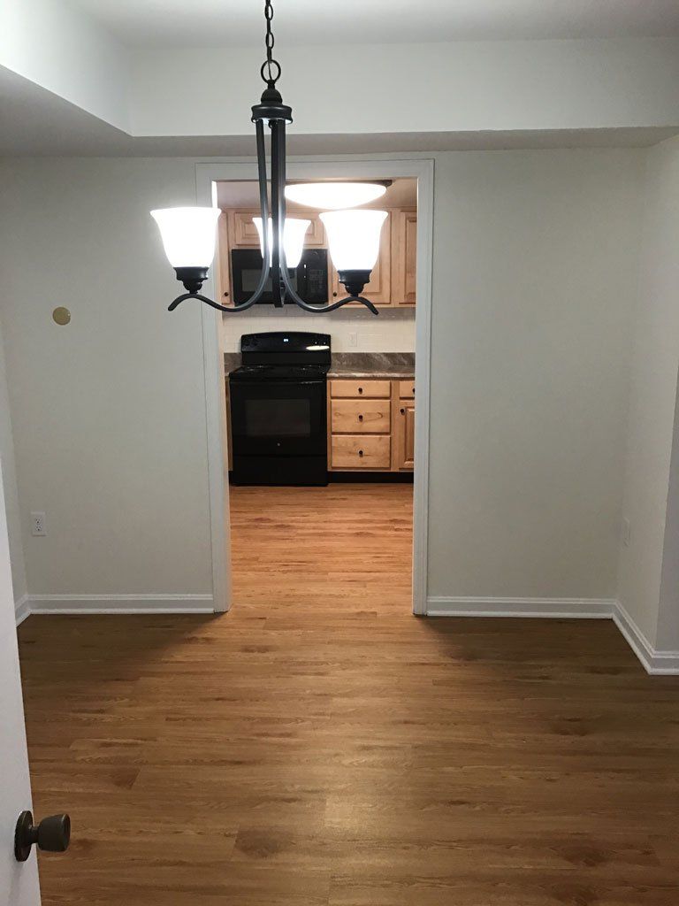 Chateau d'Eden living area looking into kitchen