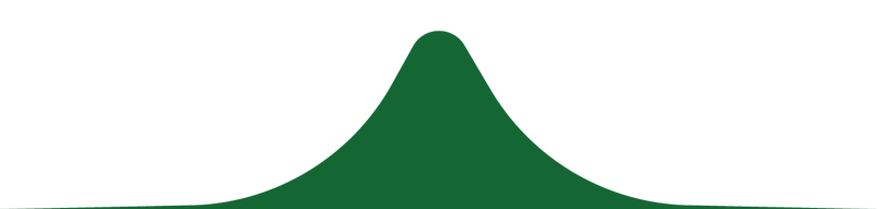 Divider icon Green peaked shape centered on a white background