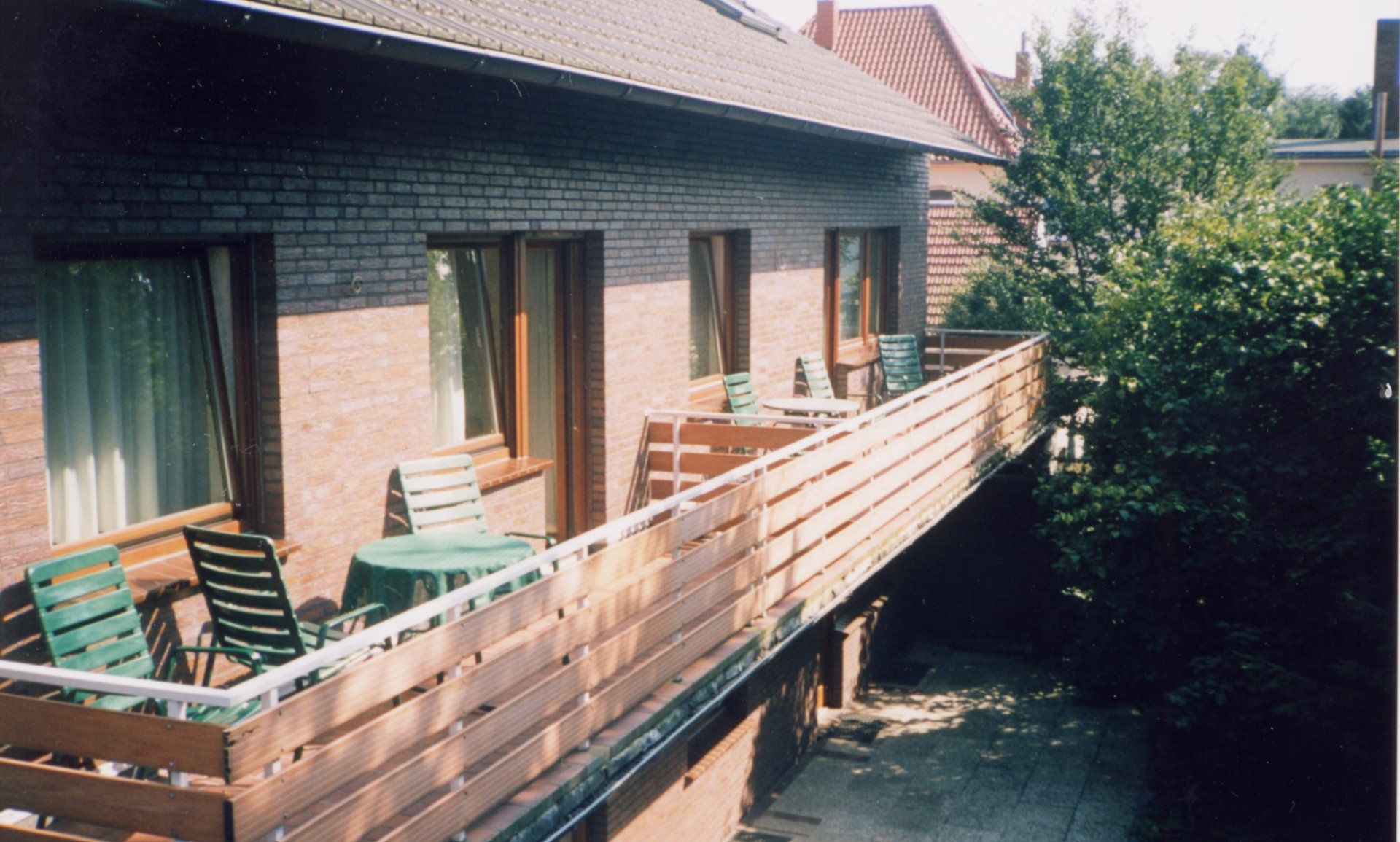 Balkon eines Zimmers vom Hotel garni „Zur Krim“