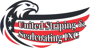 The logo for united striping and sealcoating inc