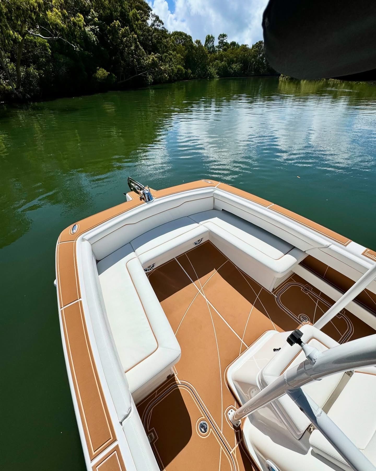 Cozy Boat Interior With Seating and Pillows — McCormick Upholstery In Coolum Beach, QLD