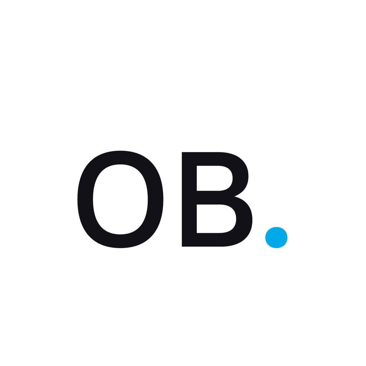 A white OB Plumbing logo