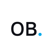 A white OB Plumbing logo