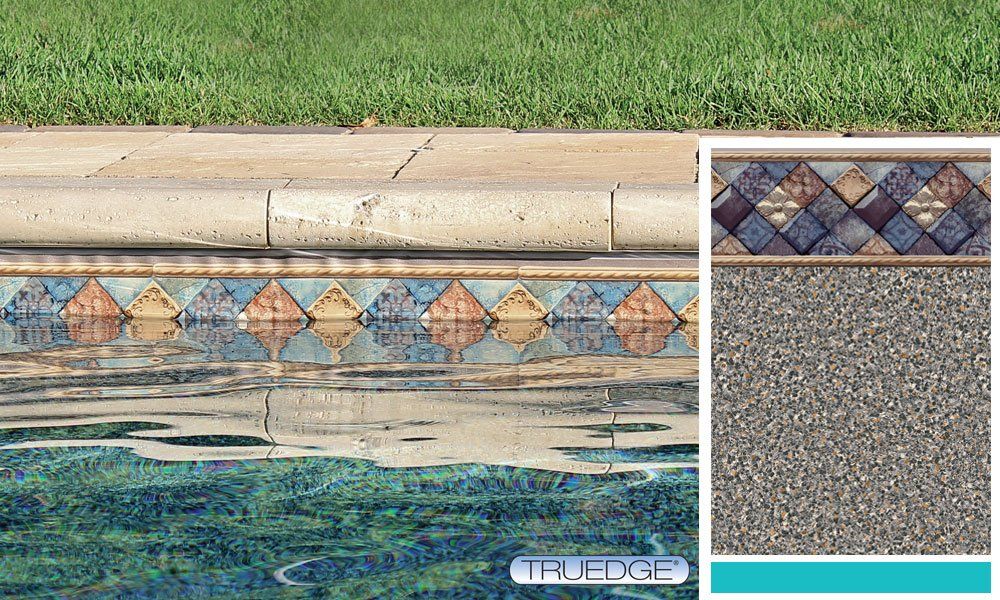 Sand color pool tiles
