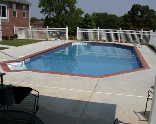 Newly constructed swimming pool