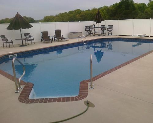 Newly constructed swimming pool