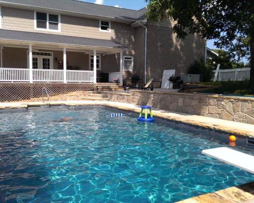 Newly constructed swimming pool
