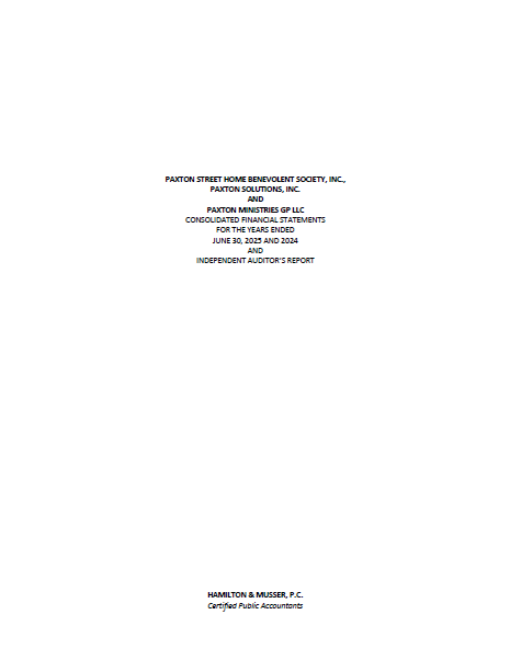 Paxton Ministries - Audit 2024