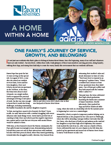 Paxton Ministries - Fall Newsletter 2025