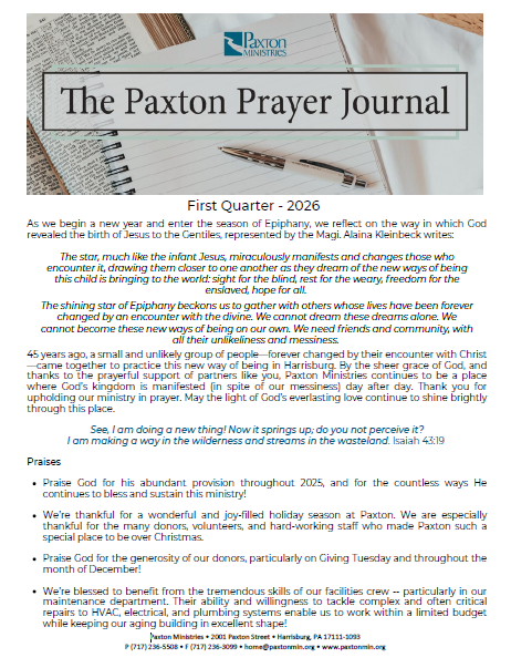 Paxton Prayer Journal - Fourth Quarter