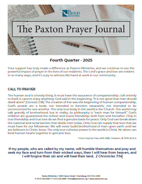 Paxton Prayer Journal - Fourth Quarter