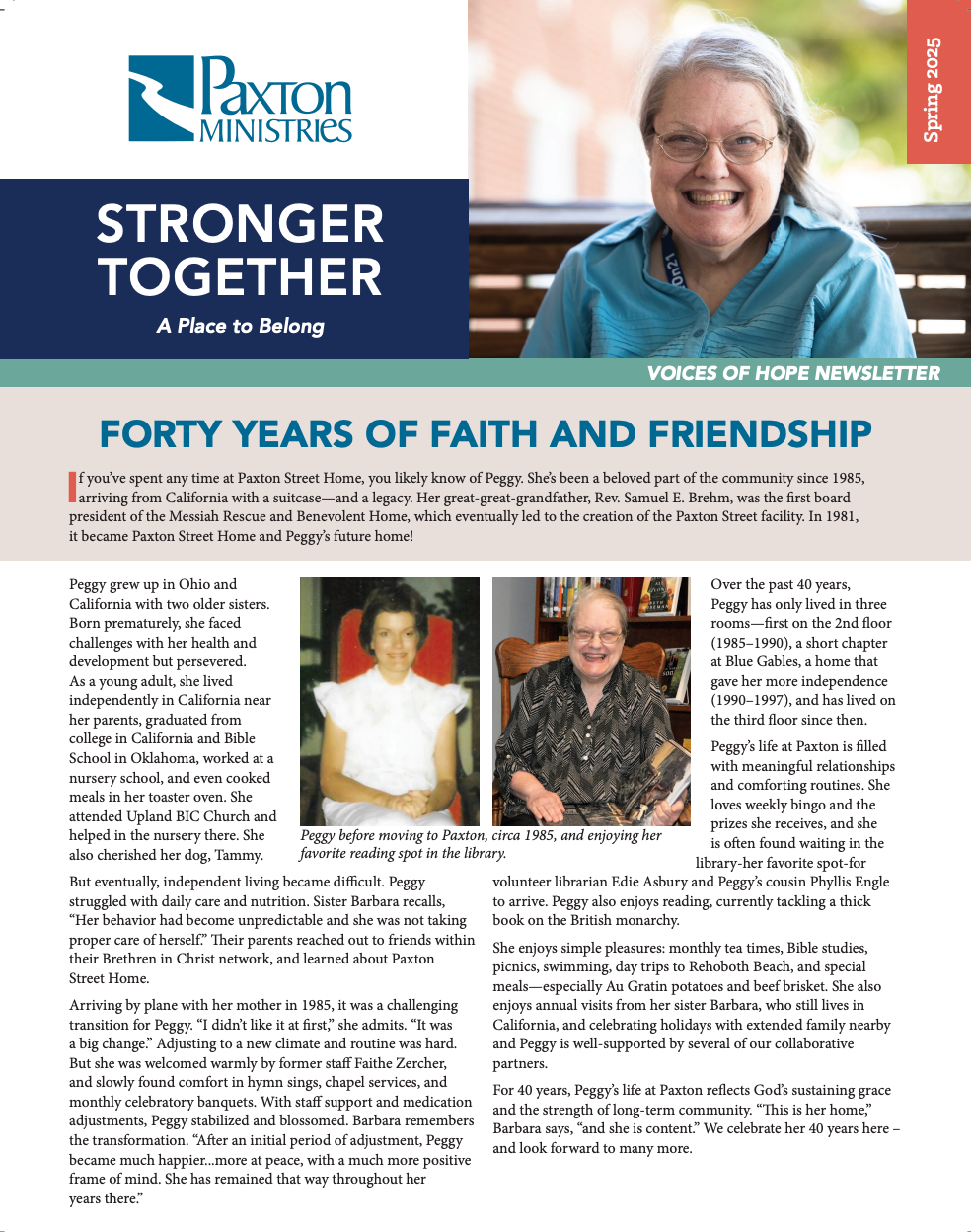 Paxton Ministries - Spring Newsletter 2025